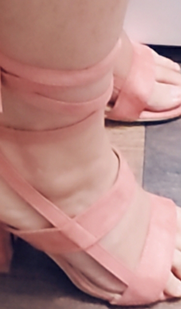 Suede Block Heels - Picture 7 of 9